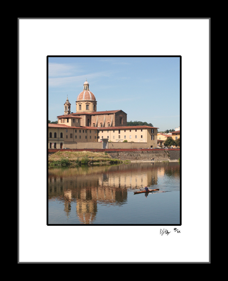 Rowing Past San Frediano (FlorenceRow001) - Damian Kolbay Photography