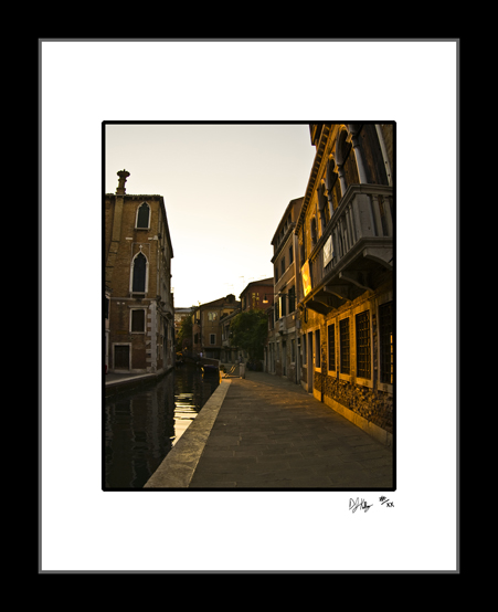 Sunset on the Street - Venice, Italy (7217_SunsetVeniceStreet) - Damian Kolbay Photography