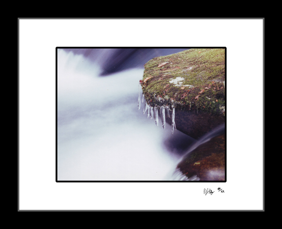 Icicles on the Rocks - Smoky Mountains Winter (IcicleStreamIFF001) - Damian Kolbay Photography